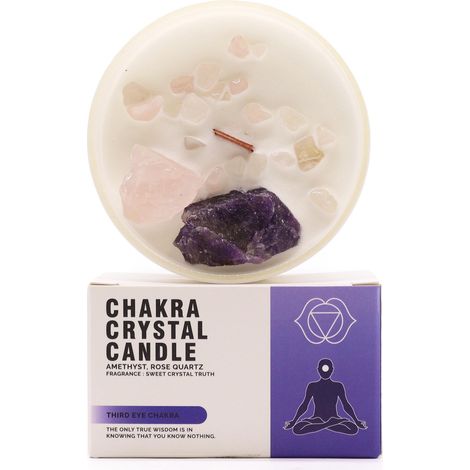 Bougies en cristal de chakra - Chakra du troisième il- Vendu par 1 (1/4)