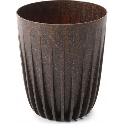Blumentopf aus Kunststoff, beige, Lamela, 14,5 cm x 14,5 x 17,2 cm, 1 Stück. (1/3)