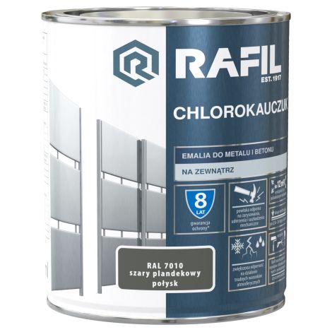 Bâche grise brillante Rafil Chlorokauczuk RAL7010 0,75 L (1/2)