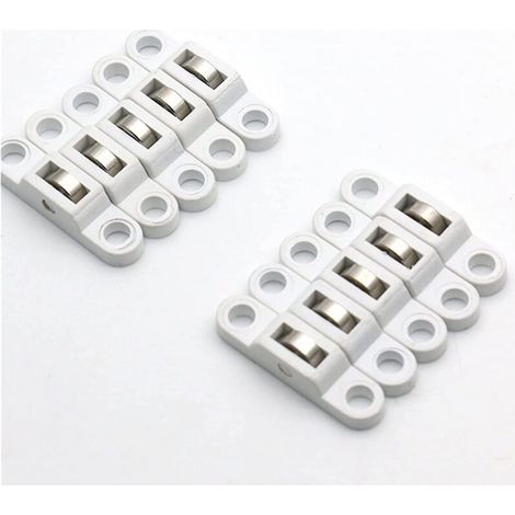 10pcs/set Fenêtre Roulette Coulissante Poulie De Porte En Plastique Porte Et Fenêtre Rouleau Roulette De Porte Coulissante (couleur: blanc)