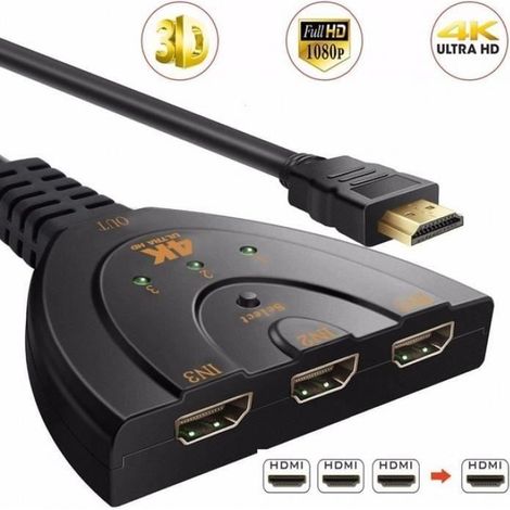 Version 4k - &lt =0.5m - 4 K 2 3d Mini 3 Port Commutateur Hdmi 1.4b Switcher Splitter 1080 P Dans 1 Out Hub Pour Dvd Hdtv Xb