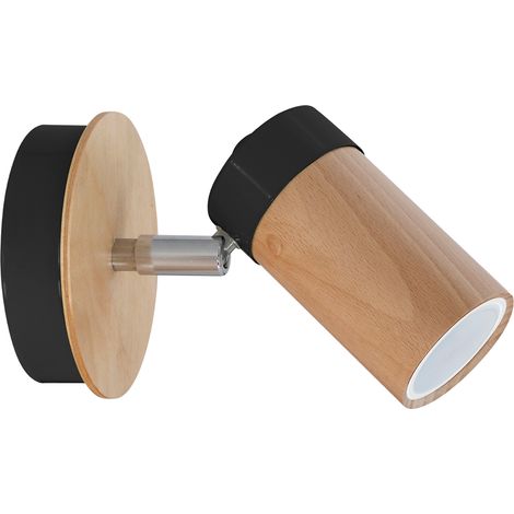 Applique murale 1x40W GU10 Baron Black bois Milagro (1/5)