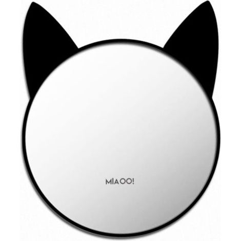 Specchio magnetico da parete gatto in legno nero per ufficio e casa