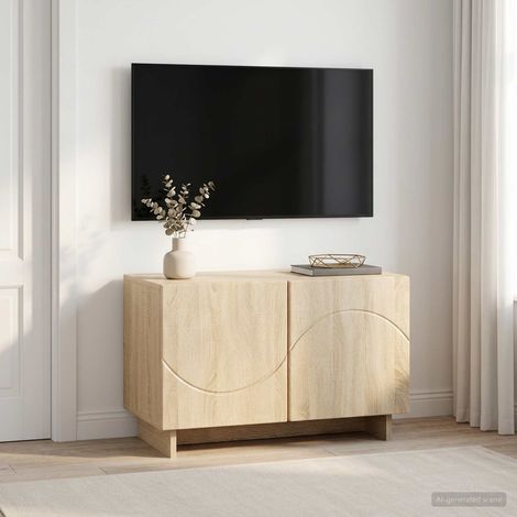 vidaXL TV Stand 60 x 34.5 x 40 cm Sonoma Oak Engineered Wood (1/5)