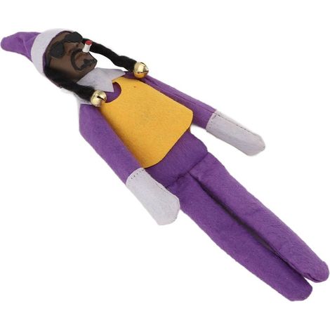 Poupée elfe noire de Noël en résine et feutrine, style hip-hop, décoration de Noël pour la maison, les fêtes, le porche, le bureau ou les festivals F1 (1/5)