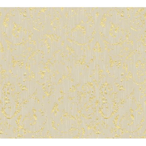 A.S. Creation Metallic Silk 306602 Vliestapete Barock 0.53 m x 10.05 m Beige (1/4)