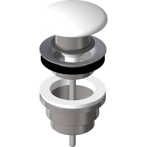 LAUFEN Vanne de vidange, Push-Open, avec couvercle, pour lavabo