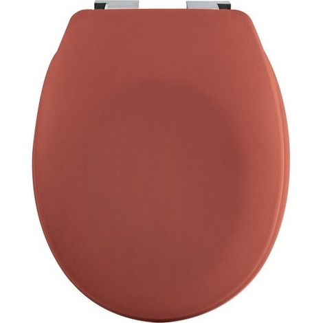 Spirella – Abattant wc Thermo dur avec frein de chute – Charnières ABS chromé – Finition mate – Dimensions 45,5x37,1cm – Couleur terracotta