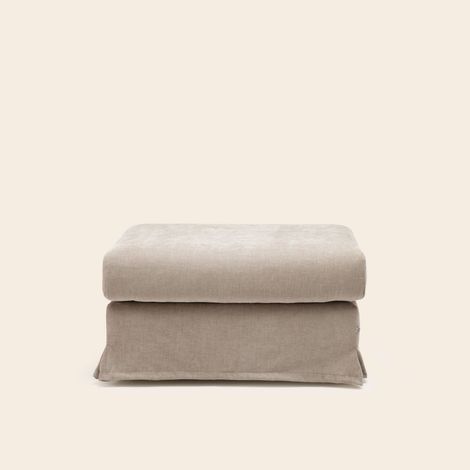 Pouf en Revêtement en chenille moelleuse CLARIBEL