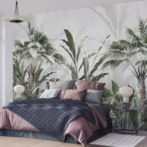 Papier peint panoramique - Plantes tropicales - 130 cm x 88 cm (1/4)