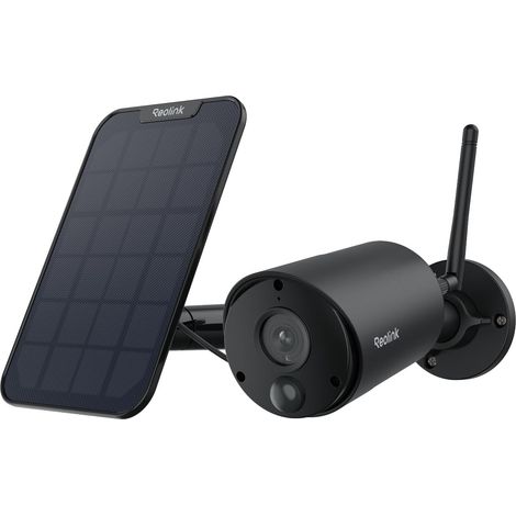 5MP Camera Exterieur sans Fil, Détection IA, Argus Eco Noir  Vision Nocturne, Audio Bidirectionnel, Détection Personne/Véhicule/Animal, IP65 Étanche, Panneau Solaire Inclus (1/5)
