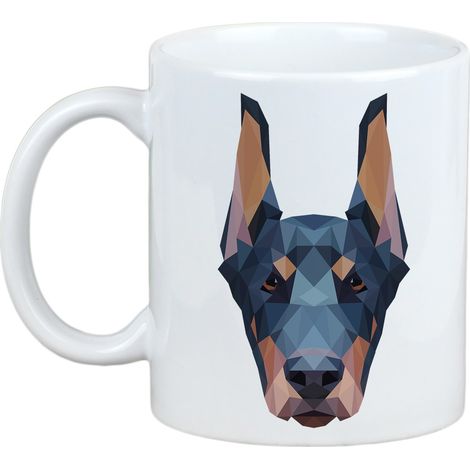 Dobermann, Dobermann I - taza con una foto y la inscripción perro geométrico Art-Dog (1/5)