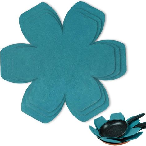 6 pièces protections poêle et casserole, protege poele, Protection empilable, Résistant à la chaleur, Taille réglable, Protection antidérapante pour poêles, casseroles et bols (1/5)