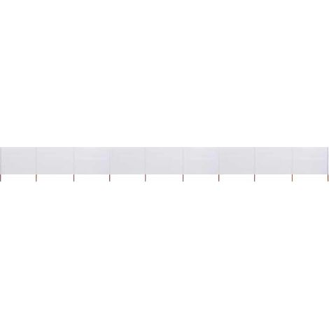 9-teiliges Windschutzgewebe 1200 x 80 cm Sandweiß