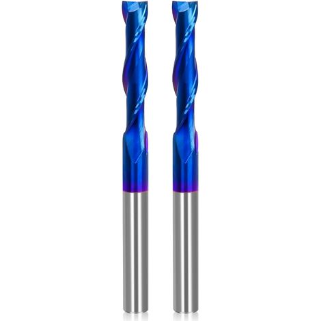 Zweiteiliger Spiralfräser-Satz mit Top-Cutting-Technologie – 3-Zoll-Vollhartmetall, blaue Nano-Beschichtung – Bearbeitungswerkzeuge (1/4)