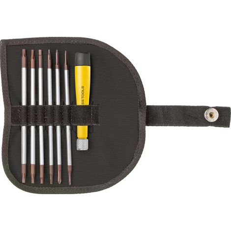 Juego de destornillador electrónico ESD con hojas intercambiables 7 unidades PB Swiss Tools