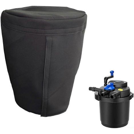 Couverture isolante hivernale pour filtre de bassin, avec revêtement résistant aux intempéries et isolant thermique, adaptée aux filtres biologiques sous pression. (1/3)