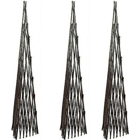 Set of Three Expanding Willow Garden Obelisks (1.5m) (1/5)