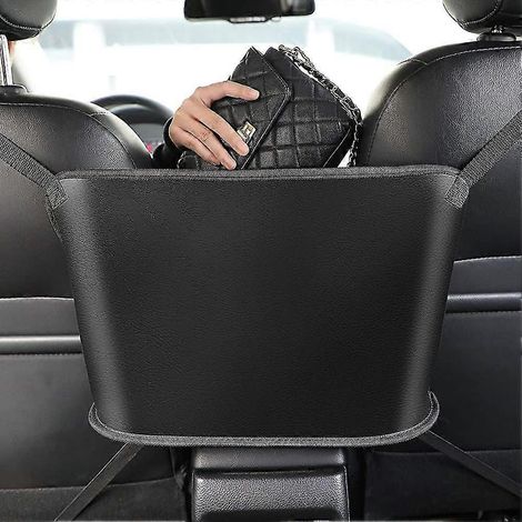 Sacoche de voiture en filet avec porte-sac à main et organiseur pour siège arrière souple Heilwiy, porte-porte-porte-monnaie inclus. Cadeau idéal. (1/5)