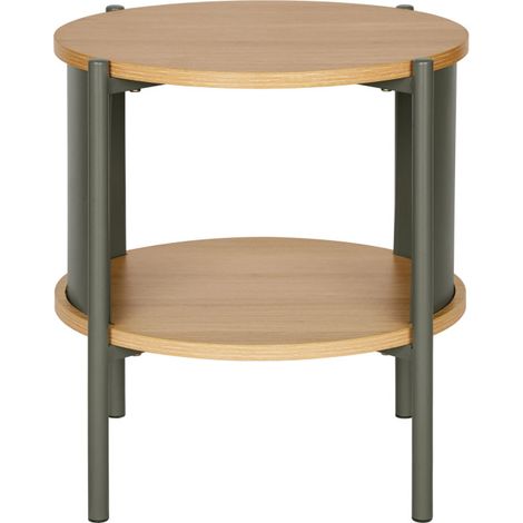Table de chevet en bois et métal - Vert - Paco (1/5)