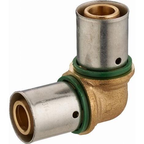 Codo de engarce de perfil TH para tubo PER NOYON & THIEBAULT - Ø 16 mm Anillo de engarce de acero inoxidable - 3788-16L1