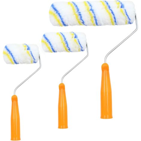 Kit de Pinceaux Peinture et Rouleaux Peinture Murs et Plafonds - 3 Pcs Rouleau à peinture professionnel,Accessoires pour Peinture Murale Intérieure (Largeur 10cm 13.5cm 20cm) (1/5)