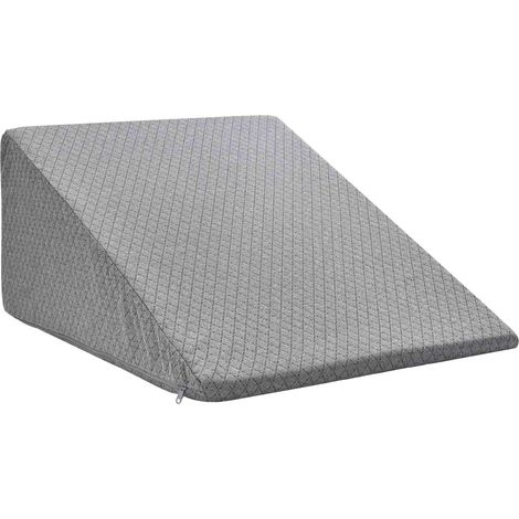 Leg Pillow Plain Grey 60 x 50 x 30 cm Memory Foam vidaXL