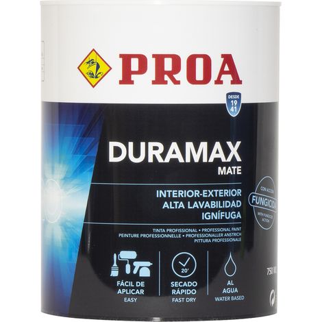 PLÁSTICA INTERIOR/EXTERIOR MATE ANTIMOHO DURAMAX, Blanco 0.75lts