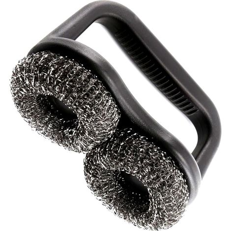 Lot de 2 brosses de nettoyage pour barbecue, brosse en acier inoxydable, outil de nettoyage pour four, idéal pour les fêtes, les barbecues et la cuisine. (1/5)