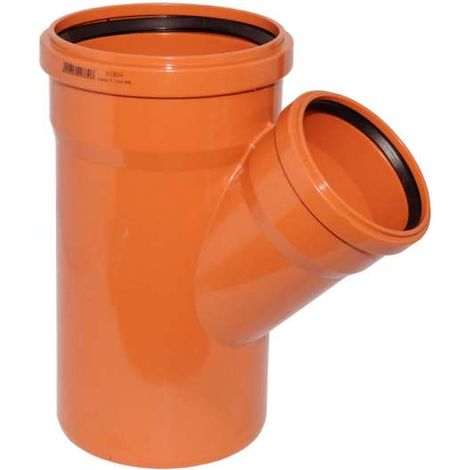 KG Abzweig mit Muffen und Gummidichtungen 45° DN 160/110 für Kanalrohr