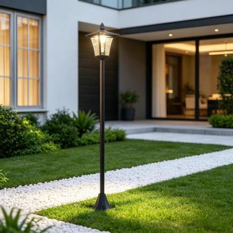 Luci solari da giardino in stile retrò, lampade da terra per esterni, lampade a colonna classiche, lanterne da esterno (1 lampada da terra per esterni inclusa) - spedizione in loco. (1/5)