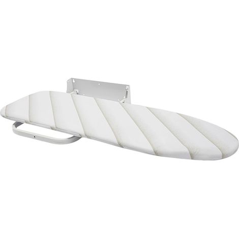 Petite planche à repasser pliable - Montage mural - Table à repasser - Rotation à 180° - En acier au carbone - Peu encombrante - Pour centrale vapeur - 93 x 31,5 x 14 cm