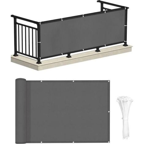 Brise Vue pour Balcon 100x300cm, Imperméable Couverture de Confidentialité Écran(PES),Protection UV Opaque pour (1/3)
