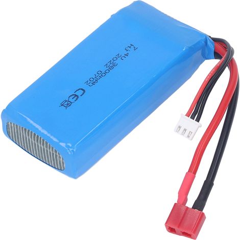Batterie Lithium-Polymer - 7,4 V 3800 mAh - Pour Voiture Télécommandée RC 1/10 et 1/12 - Connecteur T Femelle - 1 Pièce (1/5)