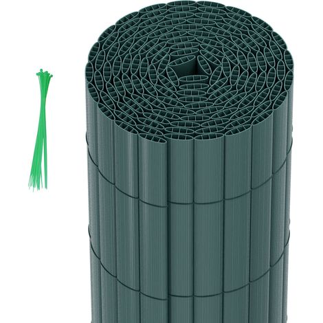 Wolketon Canisse en PVC jardin balcon terrasse – Brise-vue et brise-vent, stable et facile à couper Vert 80 x 900cm