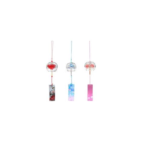 3Pcs Carillon Japonais, carillons à Vent Japonais Rose, carillons éoliens Japonais pour Cadeau de Mariage Ou de Festival Fenêtre de Jardin Décoration