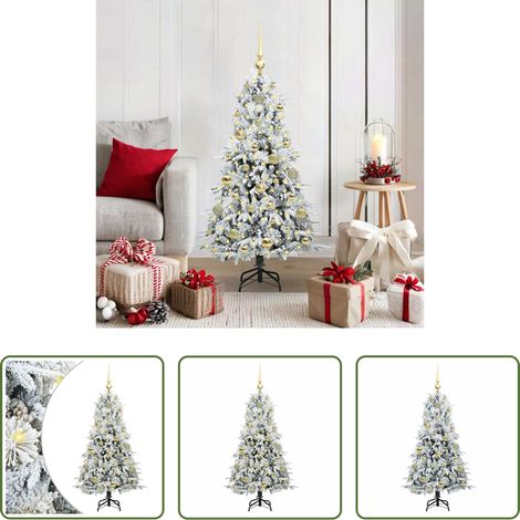 Künstlicher Baum -  Künstlicher klappbarer Weihnachtsbaum Weiß 120 cm PE und PVC