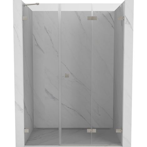 Mexen Lunar-F porta doccia pieghevole destra 110 cm, trasparente, nichel spazzolato - 836S-110-050-97-00-P (1/5)