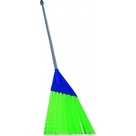 Terre Jardin – Balai de cantonnier vert – Longueur 145 cm – Largeur 28 cm – Fibres en étoile pour nettoyage efficace – Pour terrasses et garages (1/3)