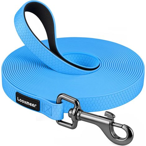 Dog Lead, 3m/5m/23m/10m/15m/20m/82m/30m, Dog Lead with Handle and Storage Bag, Waterproof Leashes for Training Dogs of All Sizes, Strong Long Lead (Blue) (1/5)