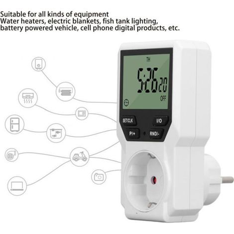 Connecteur De Minuterie - Pour Circuit Eau Chaude - Programmable Avec Ecran Hd - Réglage Precis Au Degre - 1 Unite (1/5)
