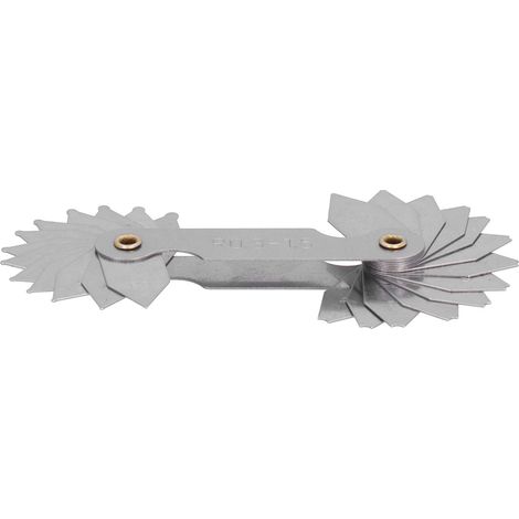 Jauge de filetage métrique et impériale avec lames intégrées R0.3‑1.5mm, outil de mesure pour quincaillerie et bricolage (1/5)