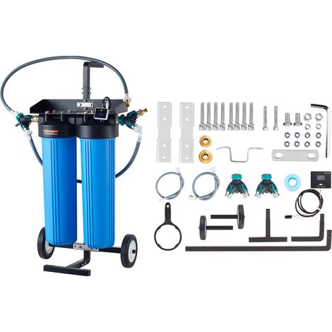 VEVOR Demineralisateur d’Eau pour Lavage de Voiture sans Tache, Systeme deEau Deionisee avec Compteur TDS Integre, Filtre Anti-taches avec Double Mode de Sortie, pour Vehicules Camping-car Moto