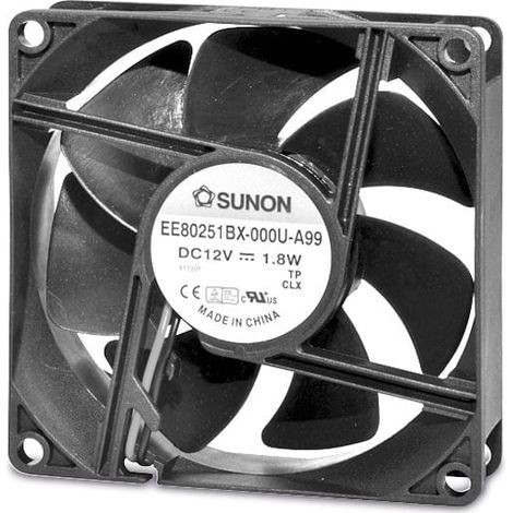 Ventilateur axial SUNON EF80252S11000UA99, 80x80x25 mm, 24 V-