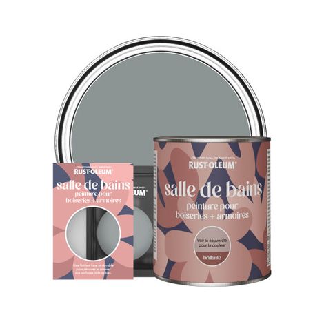 Peinture pour Boiseries & Armoires de Salle de Bains, Finition Brillante - Ardoise (1/3)