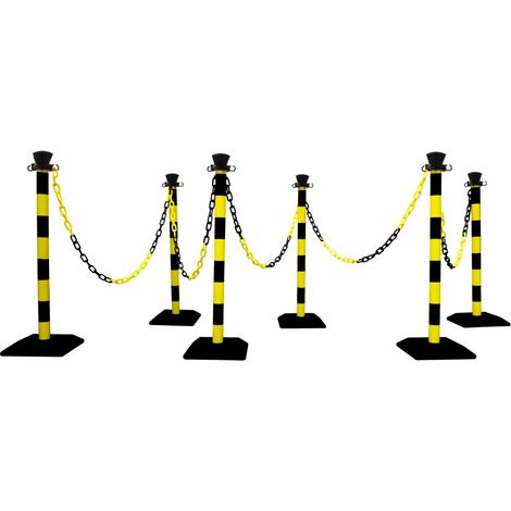 Barrière sécurité RS PRO Noir/Jaune en ABS Haut. 950 mm ( Prix pour 1 )