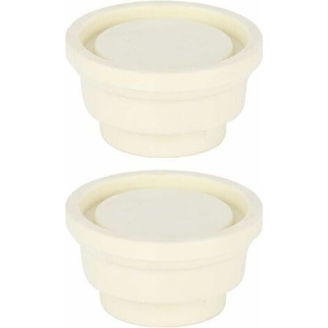 Tampon D'échelle De Piscine 2 Pièces Embouts D'échelle pour Piscine Creusée Ensemble De Pare-Chocs en Caoutchouc Blanc pour Échelles De Piscine, Pièces De Rechange Universelles