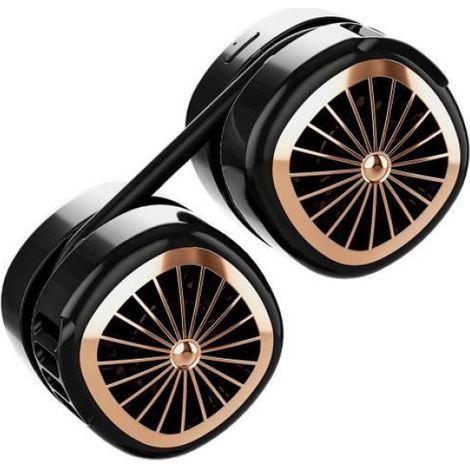 1 Ventilateur portable, 4 vitesses, rechargeable 1800mAh, conception ergonomique, type C, usage intérieur extérieur (1/4)