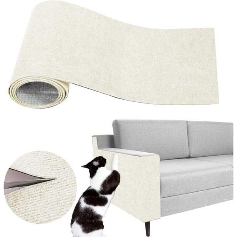 DIY anti-scratch sofa protector for cats, for climbing cats, off-white, 40x200cm (1/5)