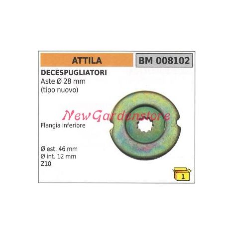 Flangia inferiore coppia conica ATTILA decespugliatore 008102